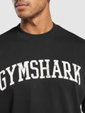 Gymshark Collegiate T-Shirt — Black — 7