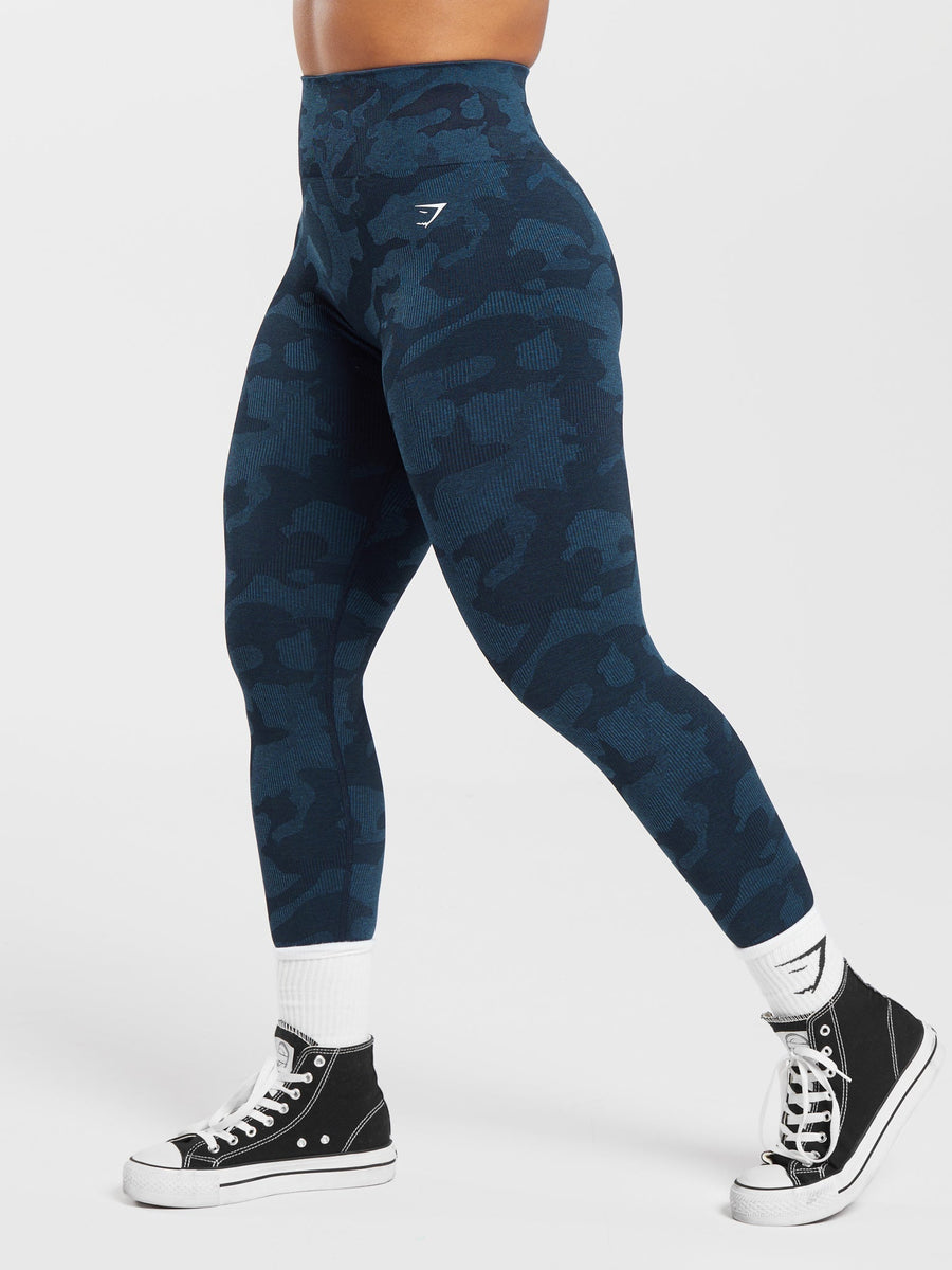 Gymshark Adapt Camo Seamless Leggings — Midnight Blue/Ash Blue — 3