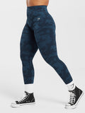 Gymshark Adapt Camo Seamless Leggings — Midnight Blue/Ash Blue — 3