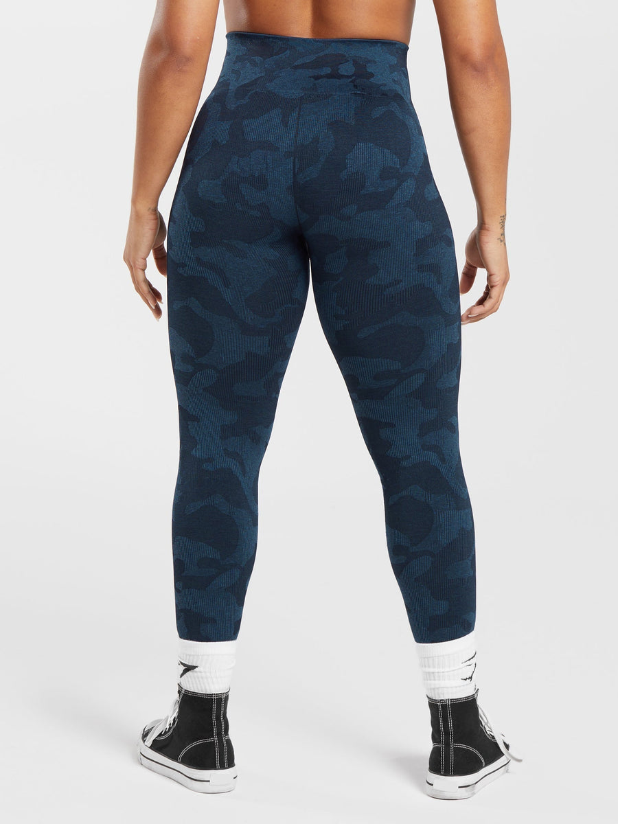 Gymshark Adapt Camo Seamless Leggings — Midnight Blue/Ash Blue — 2