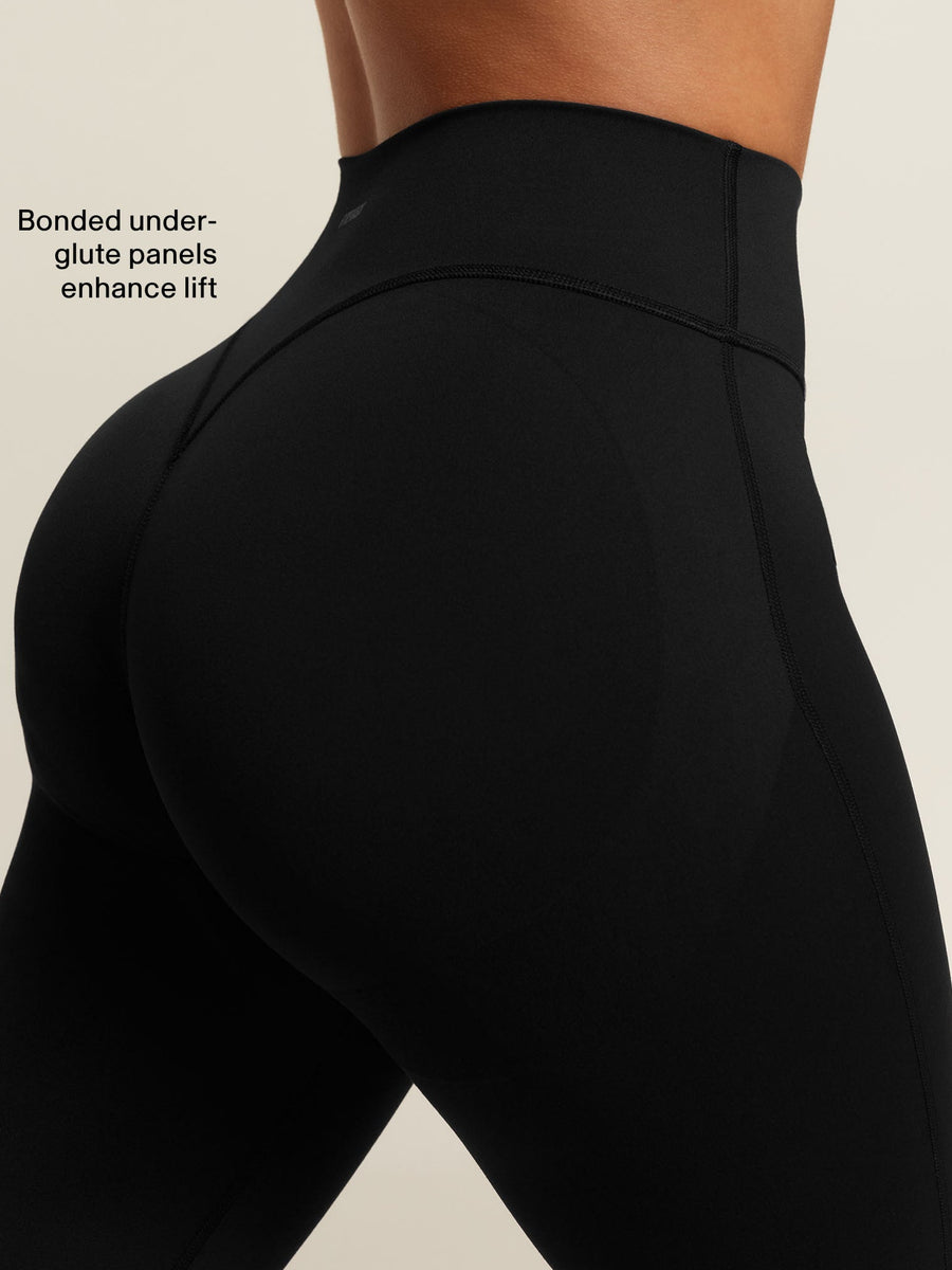 Gymshark Shape Bonded Flared Short Leggings — Black — 2