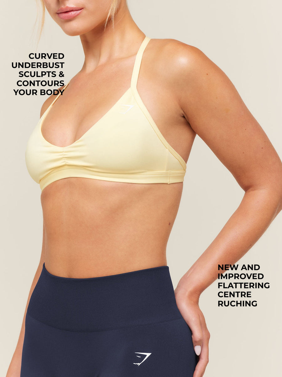 Gymshark Minimal Sports Bra 2.0 — Butter Yellow — 7