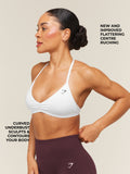 Gymshark Minimal Sports Bra 2.0 — White — 6