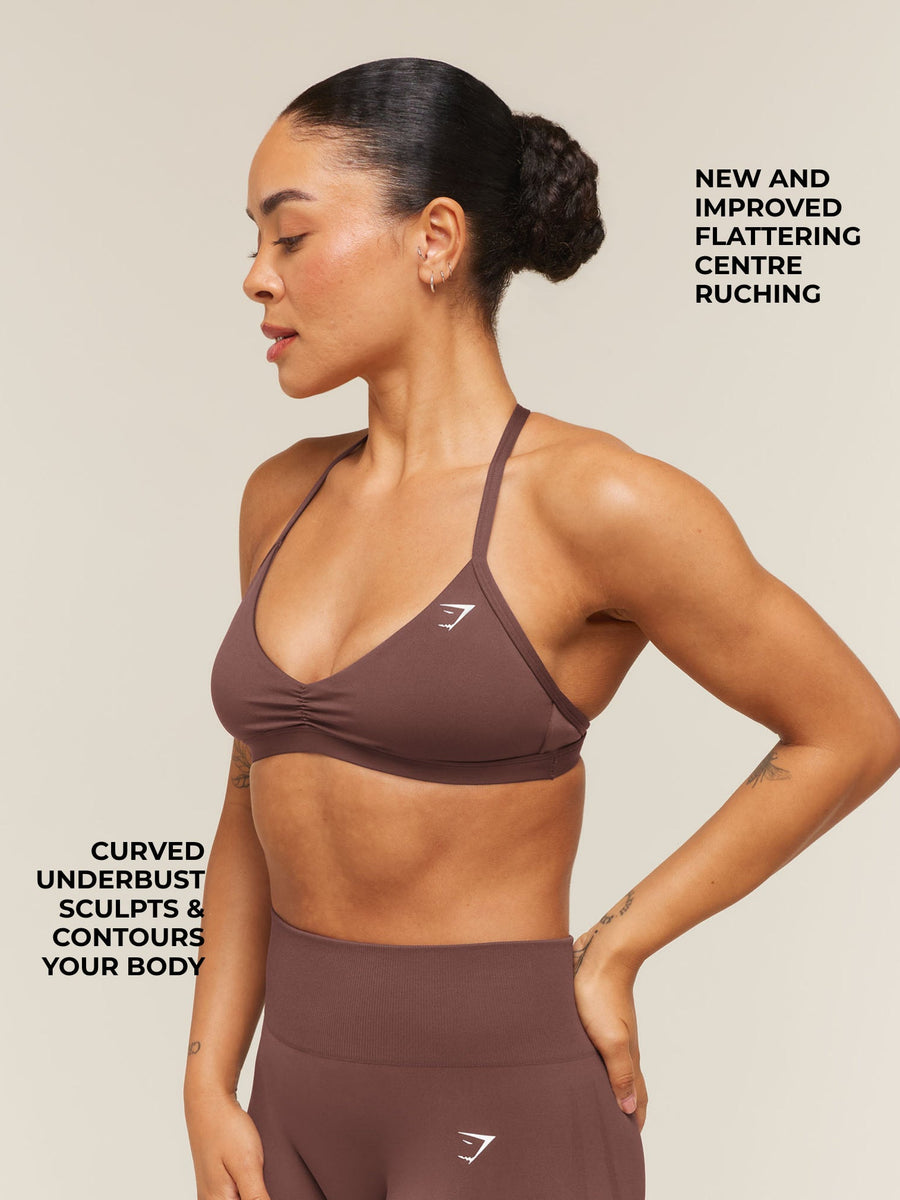 Gymshark Minimal Sports Bra 2.0 — Espresso Brown — 7