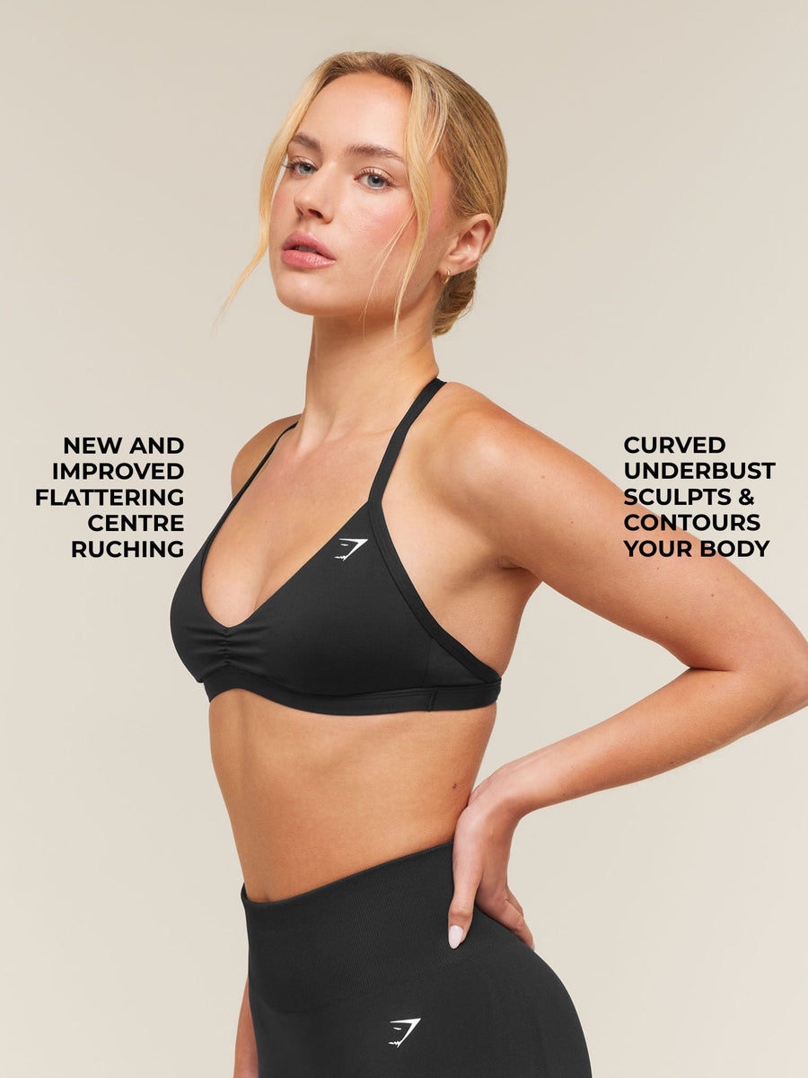 Gymshark Minimal Sports Bra 2.0 — Black — 7