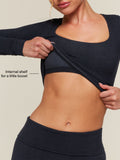 Gymshark CottonMove™ Midi Long Sleeve Top — Deep Blue Marl — 2