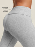 Gymshark CottonMove™ Flared Leggings — Soft Grey Marl — 4
