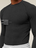 Gymshark Cotton Seamless Long Sleeve T-Shirt — Black Marl — 2