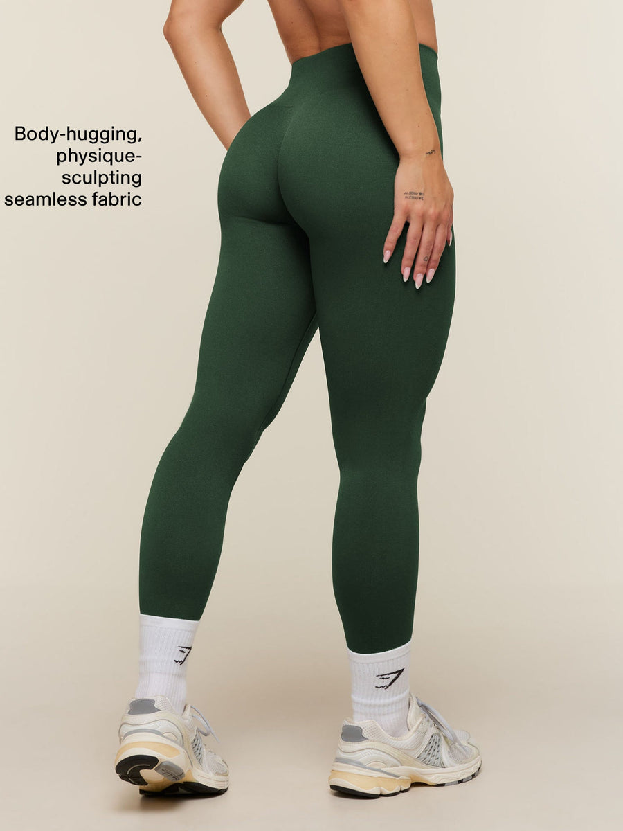 Gymshark Adapt Solid Leggings — Earth Green — 2