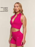 Gymshark Adapt Solid Zip Front Top — Performance Pink — 2