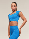 Gymshark Adapt Animal X Whitney Seamless Crop Top — Barbell Blue/Gentle Blue — 3