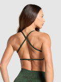 Gymshark Adapt Camo Cross Back Sports Bra — Trail Green/Classic Green — 2