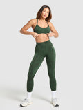 Gymshark Adapt Camo Cross Back Sports Bra — Trail Green/Classic Green — 4