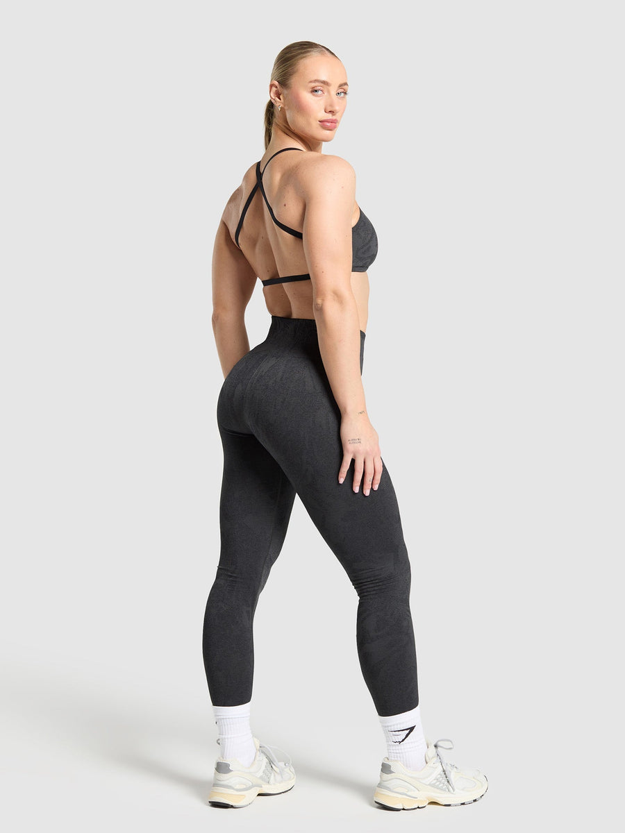 Gymshark Adapt Camo Cross Back Sports Bra — Asphalt Grey/Black — 4