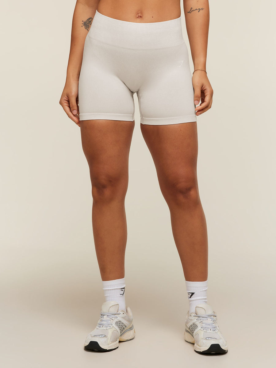 Gymshark Adapt Animal x Whitney Shorts — Mist Grey/Soft White — 1