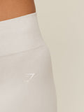 Gymshark Adapt Animal x Whitney Shorts — Mist Grey/Soft White — 6