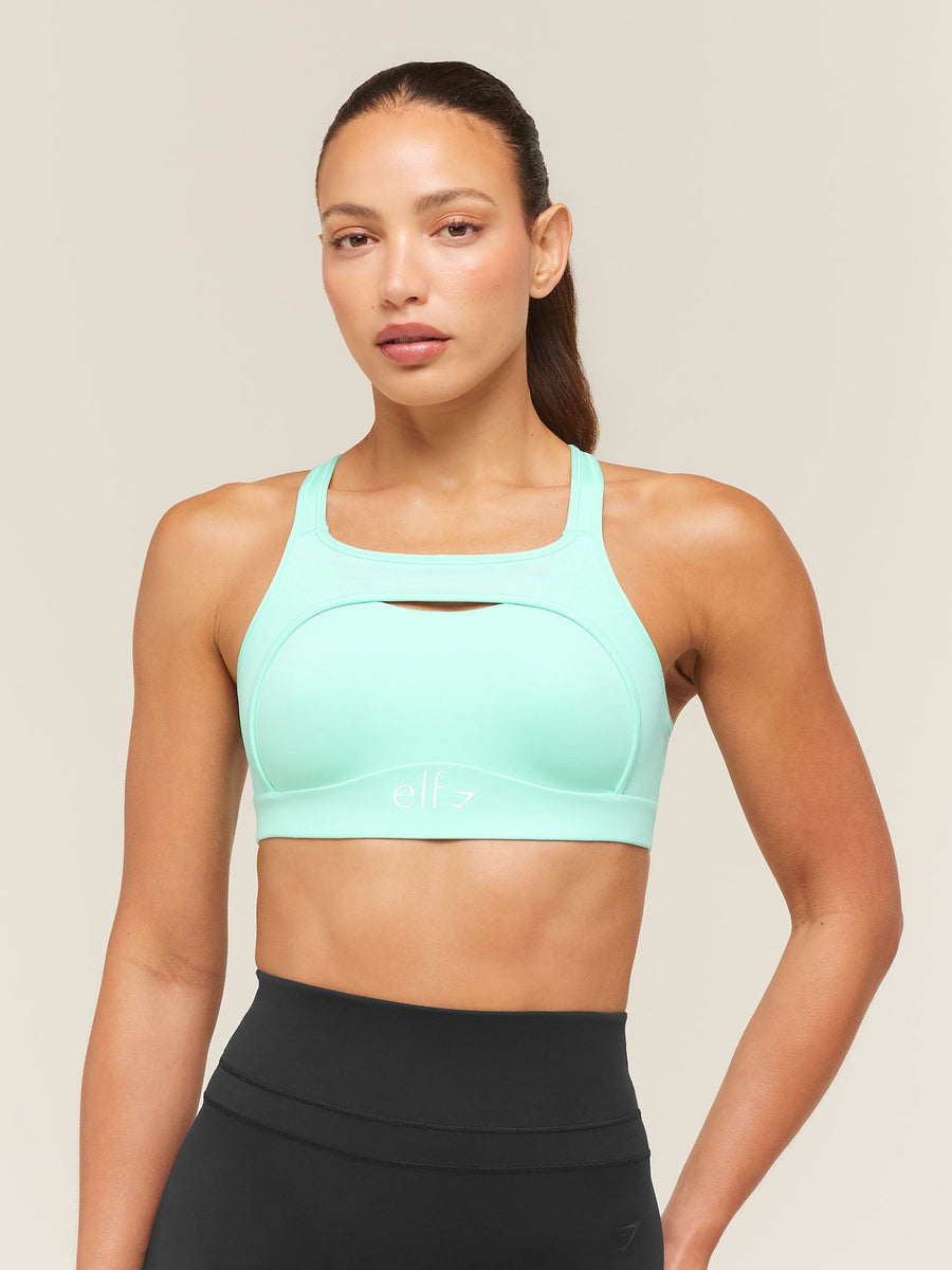 Gymshark Alpha High Support Sports Bra — Pop Turquoise — 1