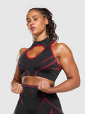 Gymshark Apex Lift Seamless Crop Top — Black/Carmine Red — 5