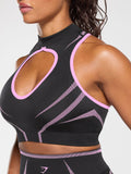 Gymshark Apex Lift Seamless Crop Top — Darkest Purple/Sour Pink — 5