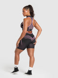 Gymshark Apex Lift Seamless Shorts — Darkest Purple/Sour Pink — 4