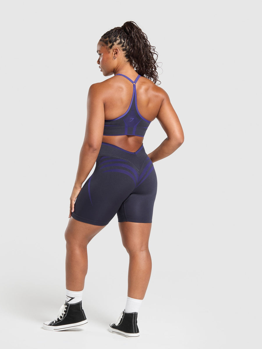Gymshark Apex Lift Seamless Shorts — Heavy Blue/Cobalt Purple — 4