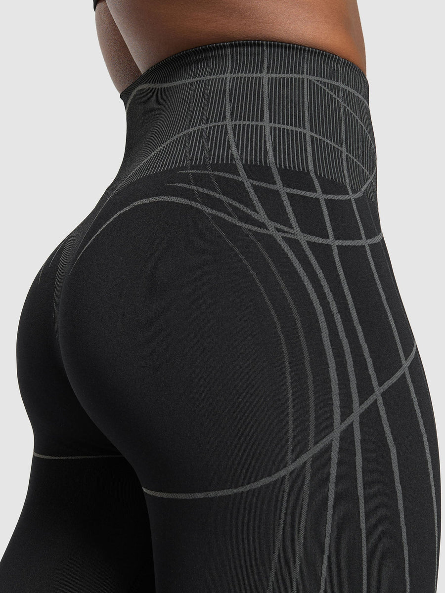 Gymshark Apex Seamless Leggings — Black/Graphite Grey — 5