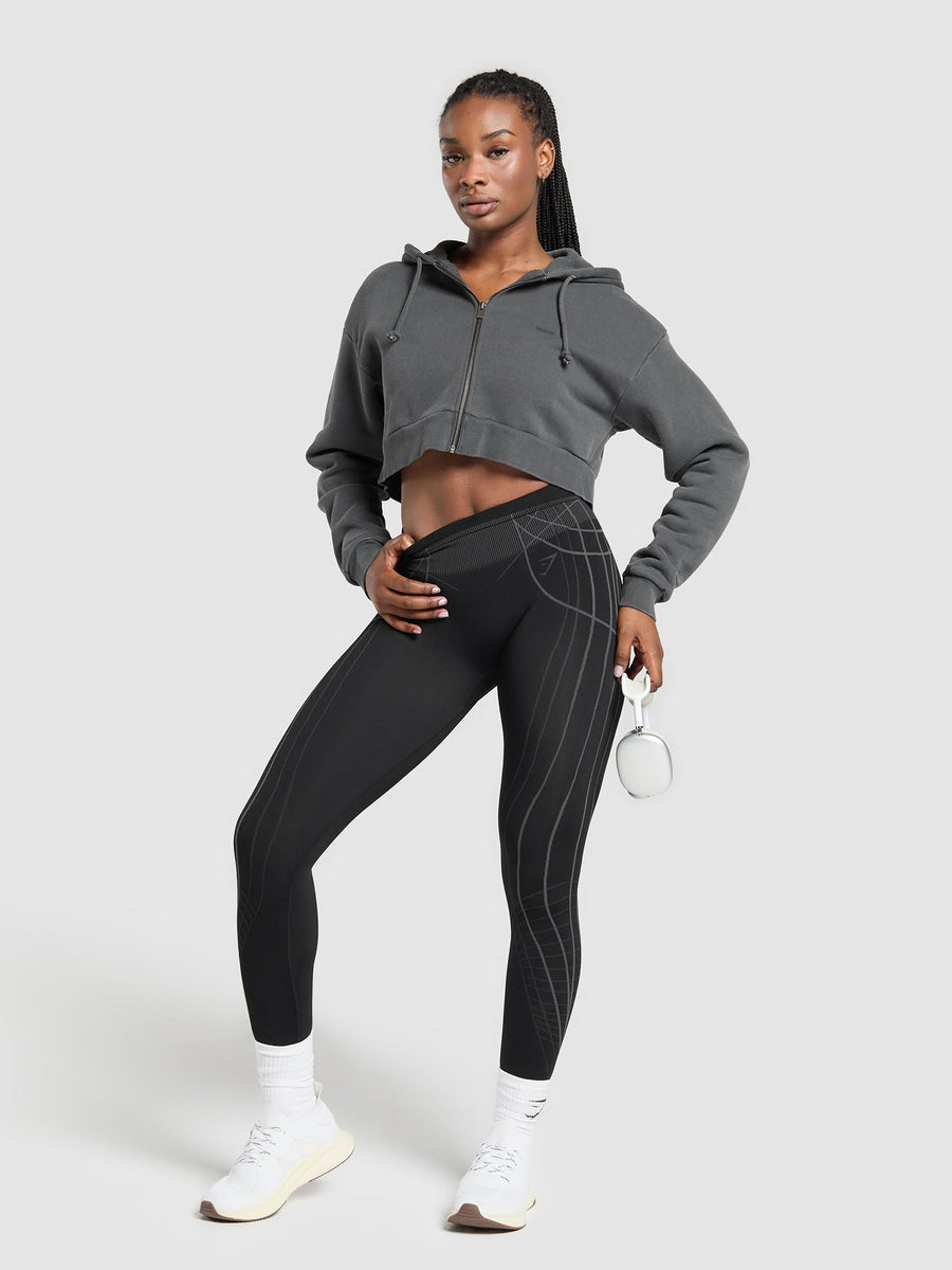 Gymshark Apex Seamless Leggings — Black/Graphite Grey — 3
