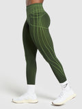 Gymshark Apex Seamless Leggings — Trail Green/Energy Gelato Green — 4