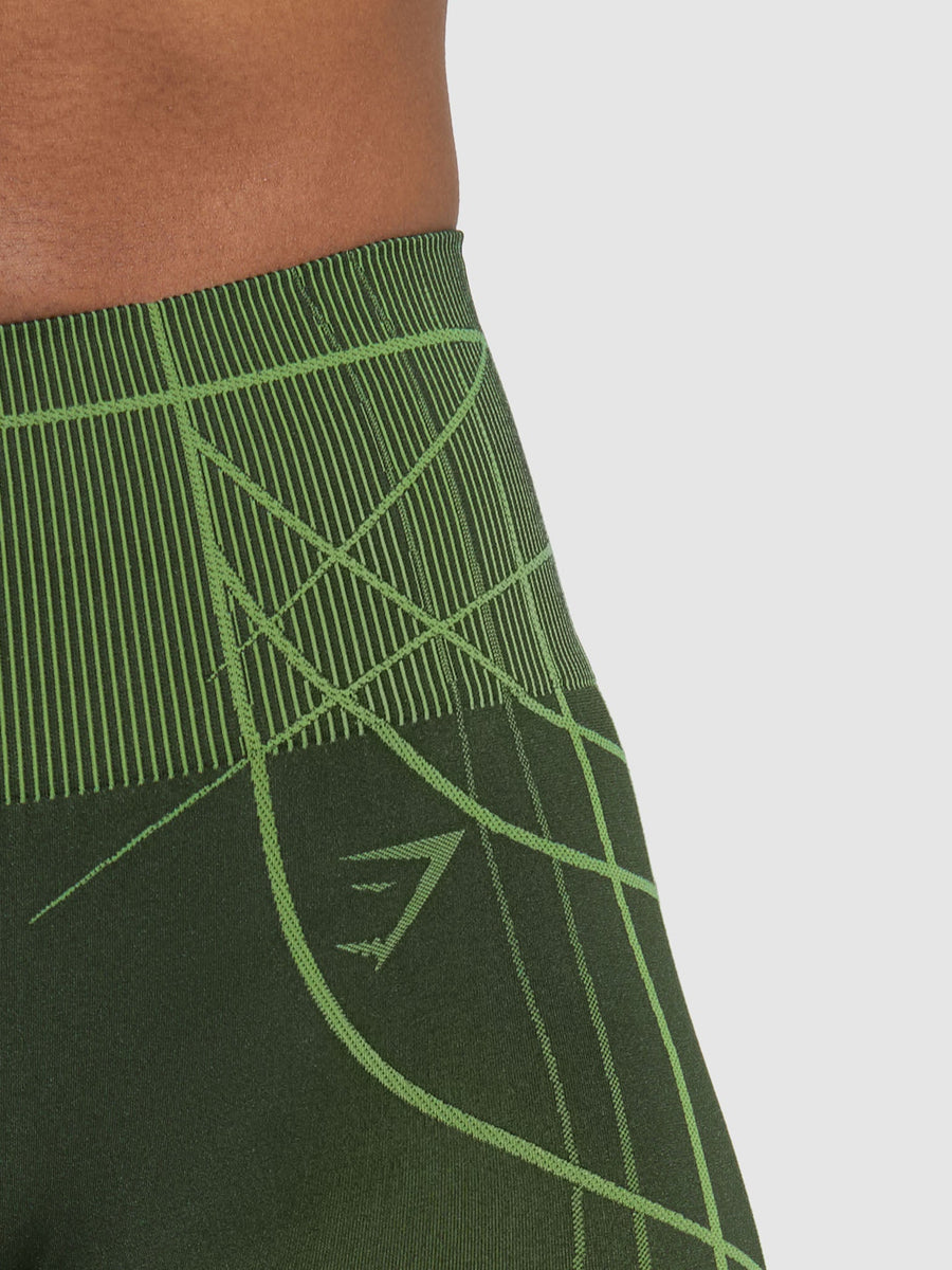 Gymshark Apex Seamless Leggings — Trail Green/Energy Gelato Green — 5