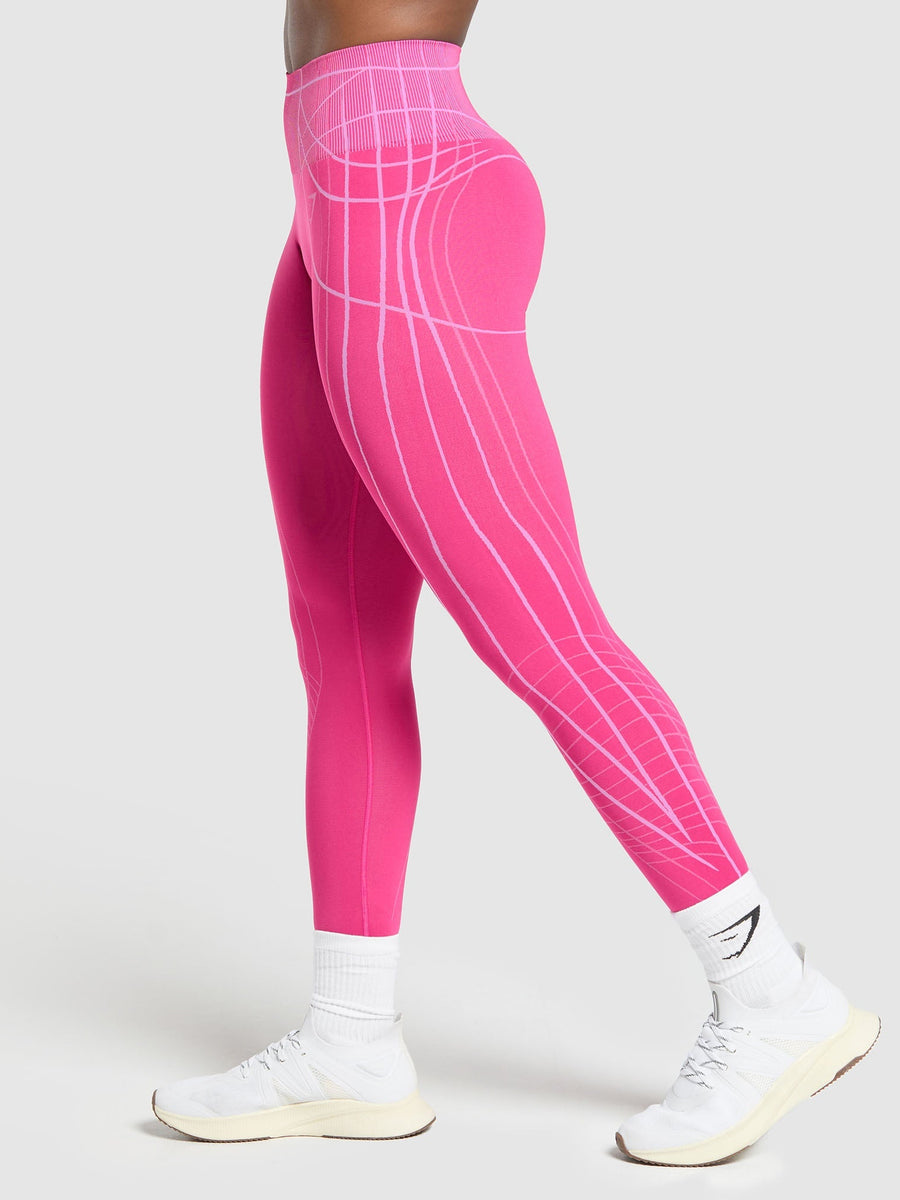 Gymshark Apex Seamless Leggings — Valley Pink/Sour Pink — 4