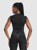 Gymshark Apex Seamless Midi T-Shirt — Black/Graphite Grey — 2
