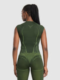 Gymshark Apex Seamless Midi T-Shirt — Trail Green/Energy Gelato Green — 2