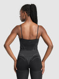 Gymshark Apex Seamless Midi Tank With Shelf — Black/Graphite Grey — 2