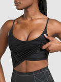 Gymshark Apex Seamless Midi Tank With Shelf — Black/Graphite Grey — 5