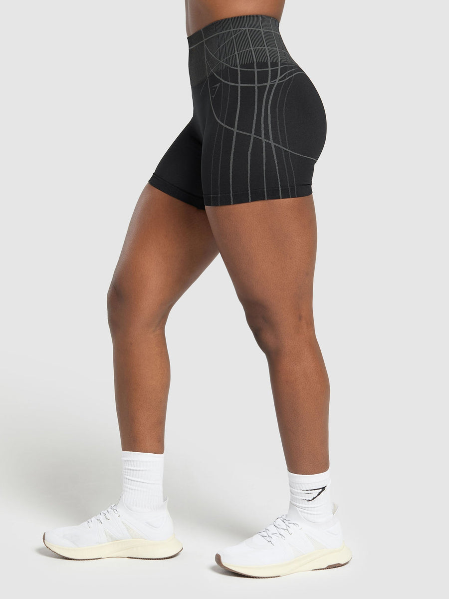 Gymshark Apex Seamless Shorts — Black/Graphite Grey — 4