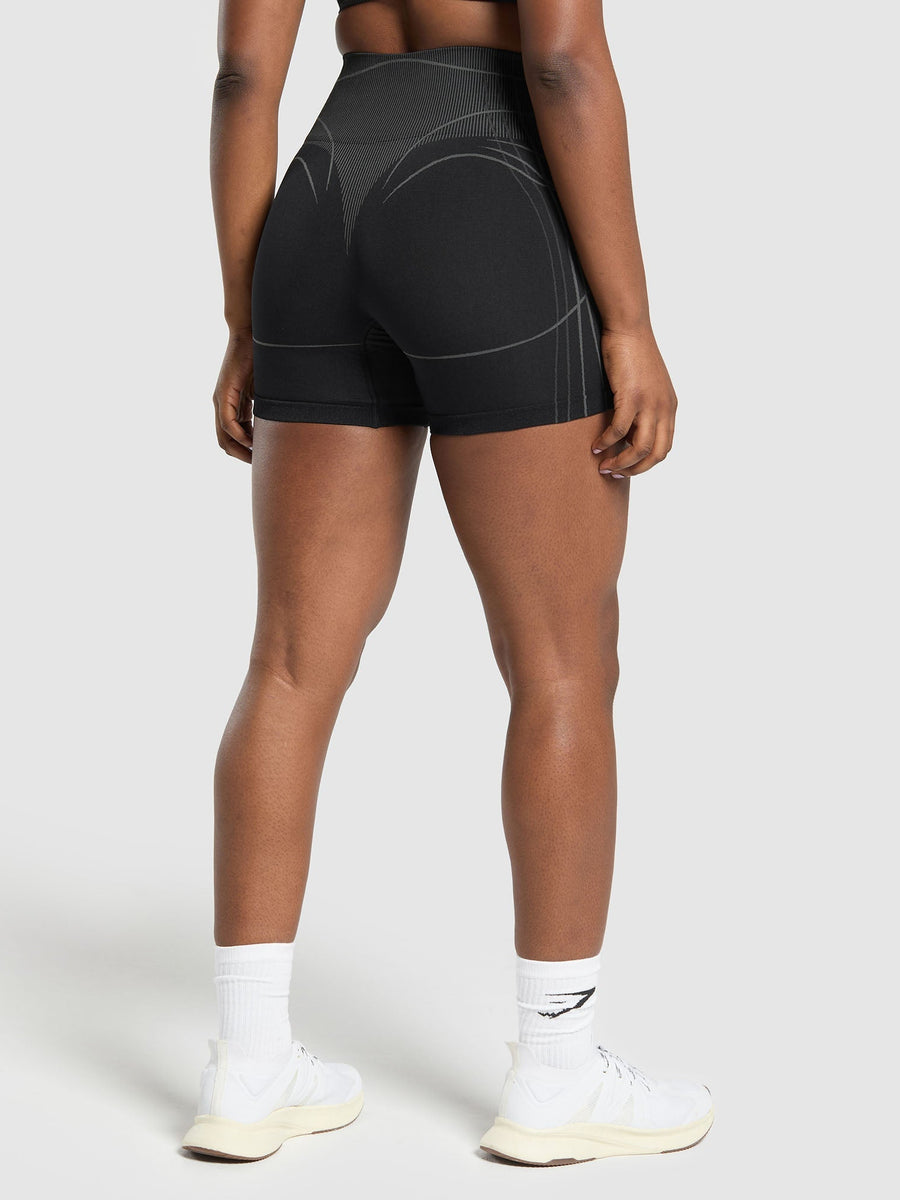 Gymshark Apex Seamless Shorts — Black/Graphite Grey — 2
