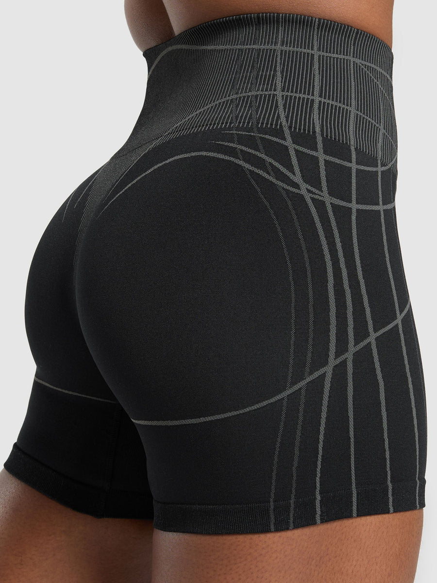 Gymshark Apex Seamless Shorts — Black/Graphite Grey — 5