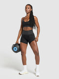 Gymshark Apex Seamless Shorts — Black/Graphite Grey — 3