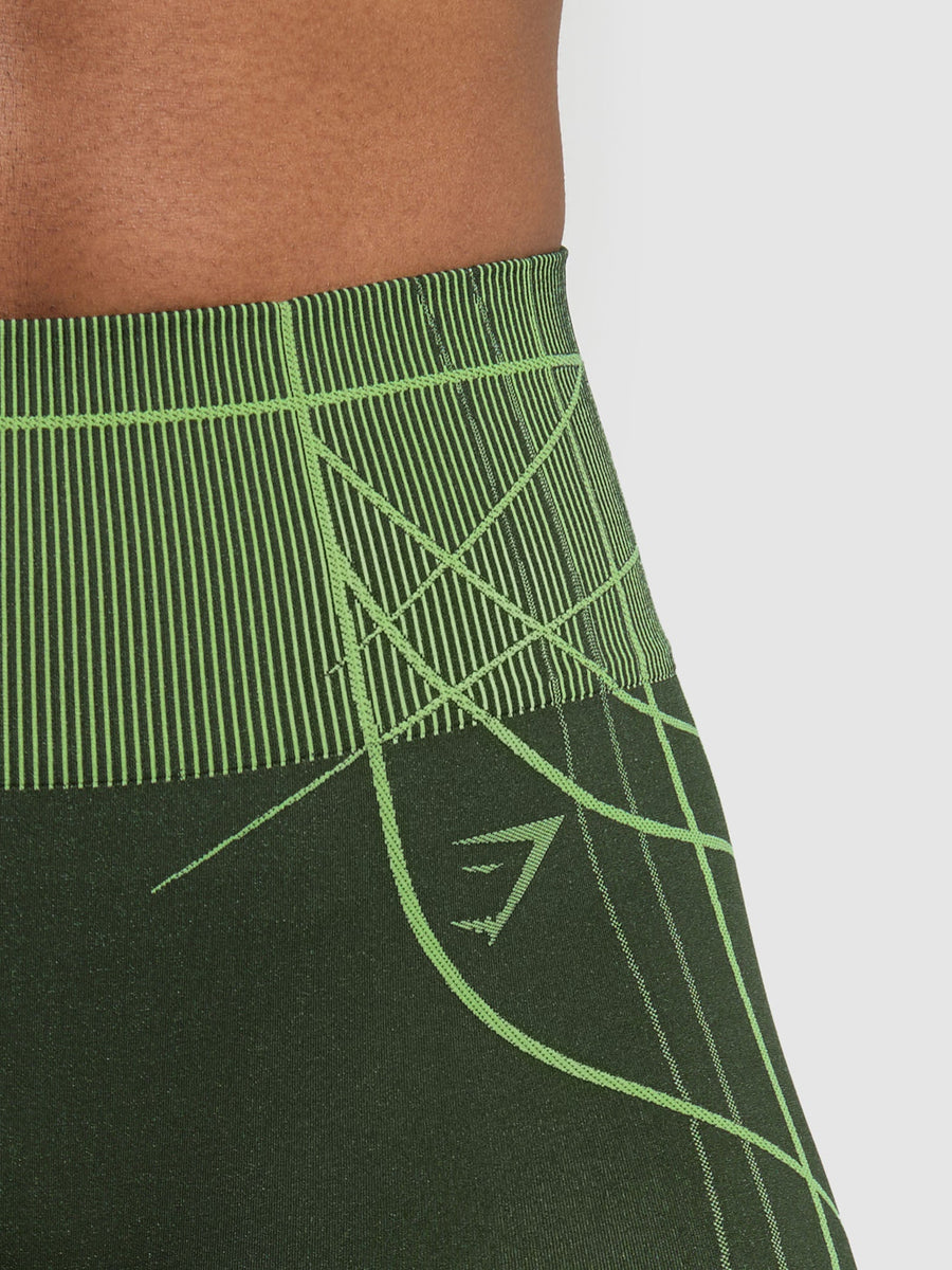 Gymshark Apex Seamless Shorts — Trail Green/Energy Gelato Green — 5