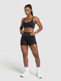 Gymshark Apex Seamless Strappy Sports Bra — Black/Graphite Grey — 3