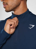 Gymshark Arrival 1/4 Zip Pullover — Navy — 5