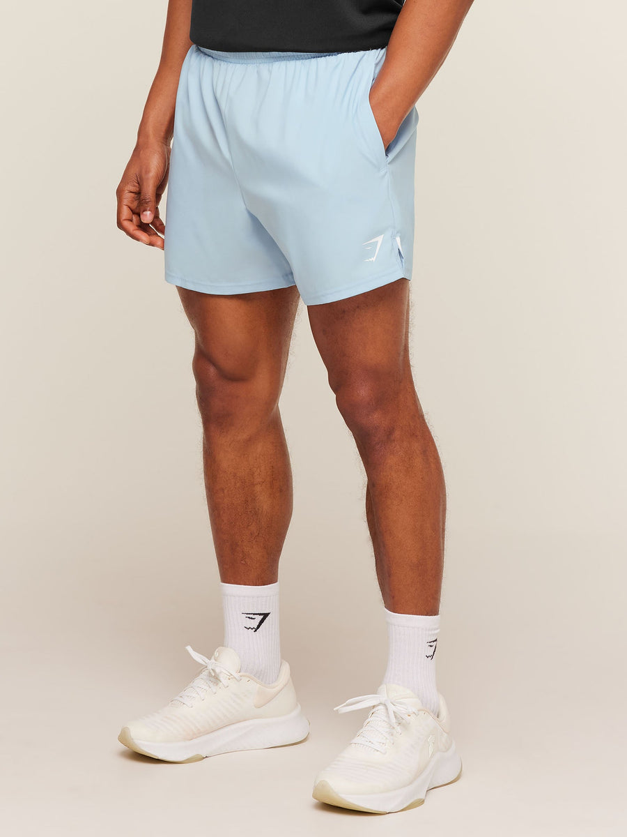Gymshark Arrival Contrast Shorts — Chilled Blue/White — 2