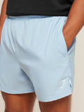 Gymshark Arrival Contrast Shorts — Chilled Blue/White — 6