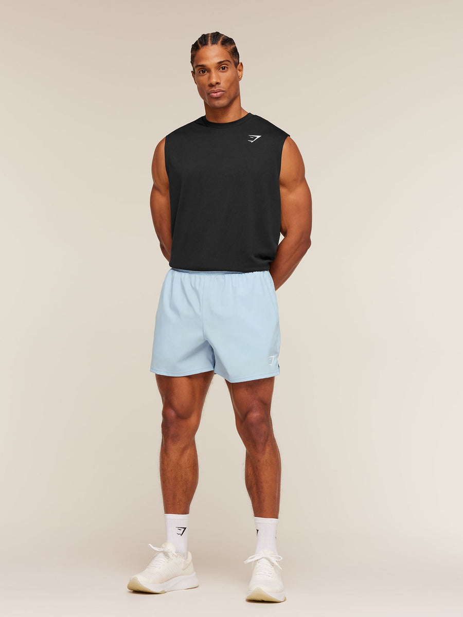 Gymshark Arrival Contrast Shorts — Chilled Blue/White — 4
