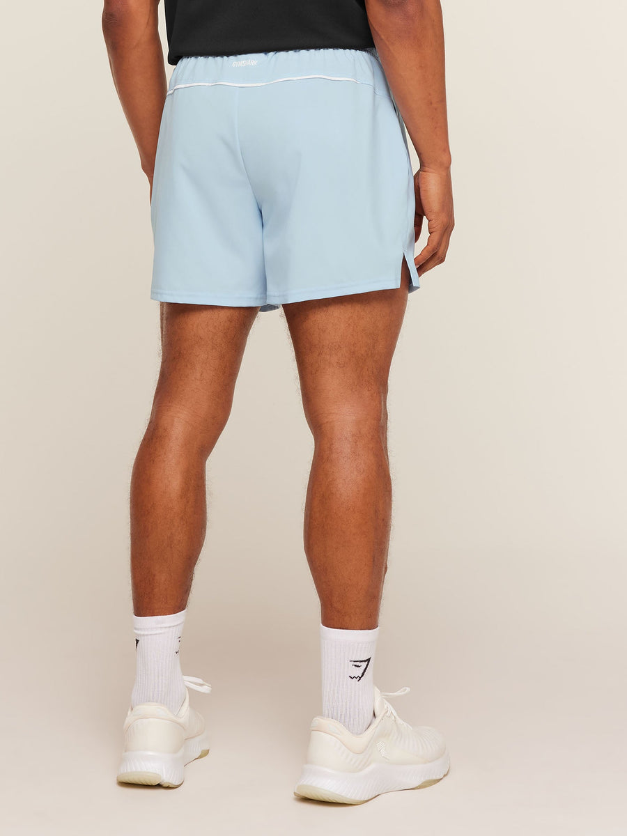 Gymshark Arrival Contrast Shorts — Chilled Blue/White — 3