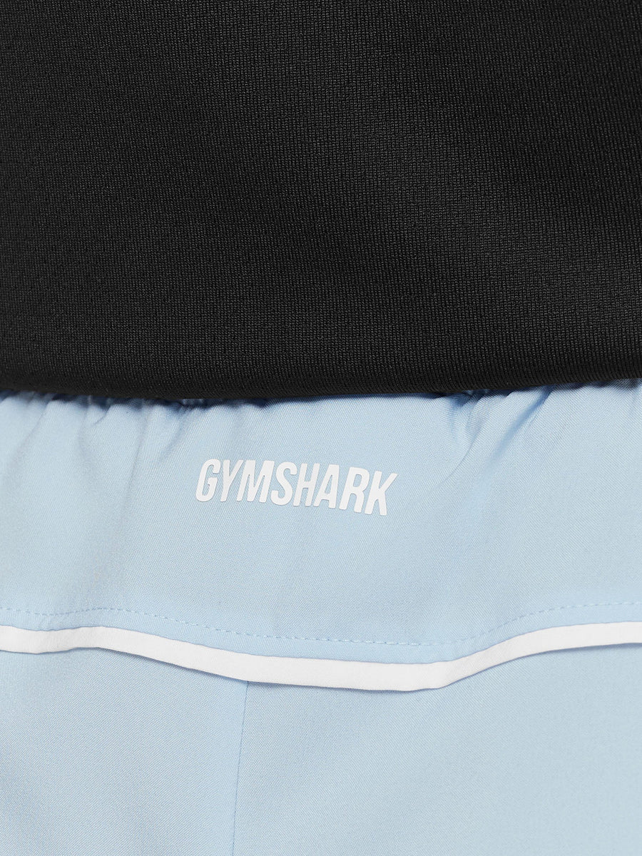 Gymshark Arrival Contrast Shorts — Chilled Blue/White — 7