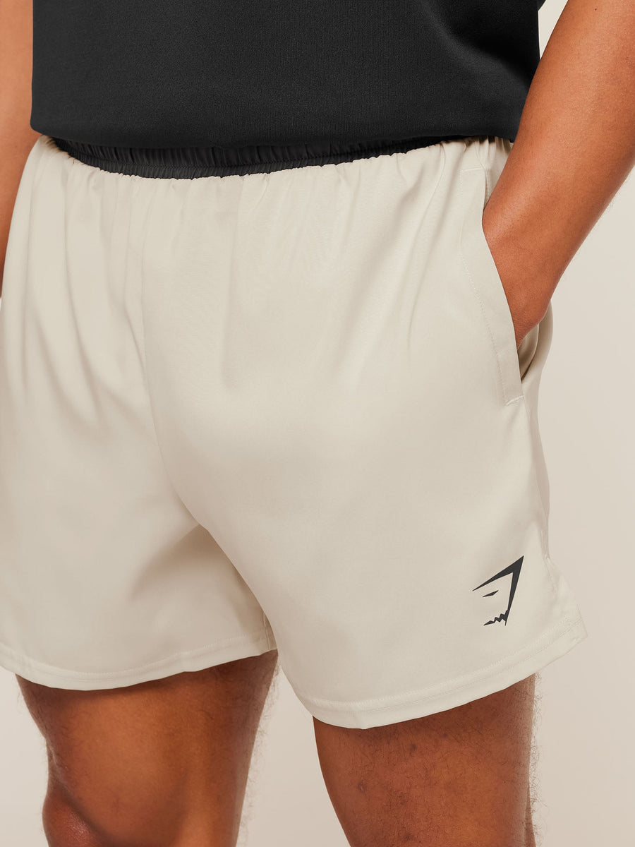 Gymshark Arrival Contrast Shorts — Pebble Grey/Onyx Grey — 6
