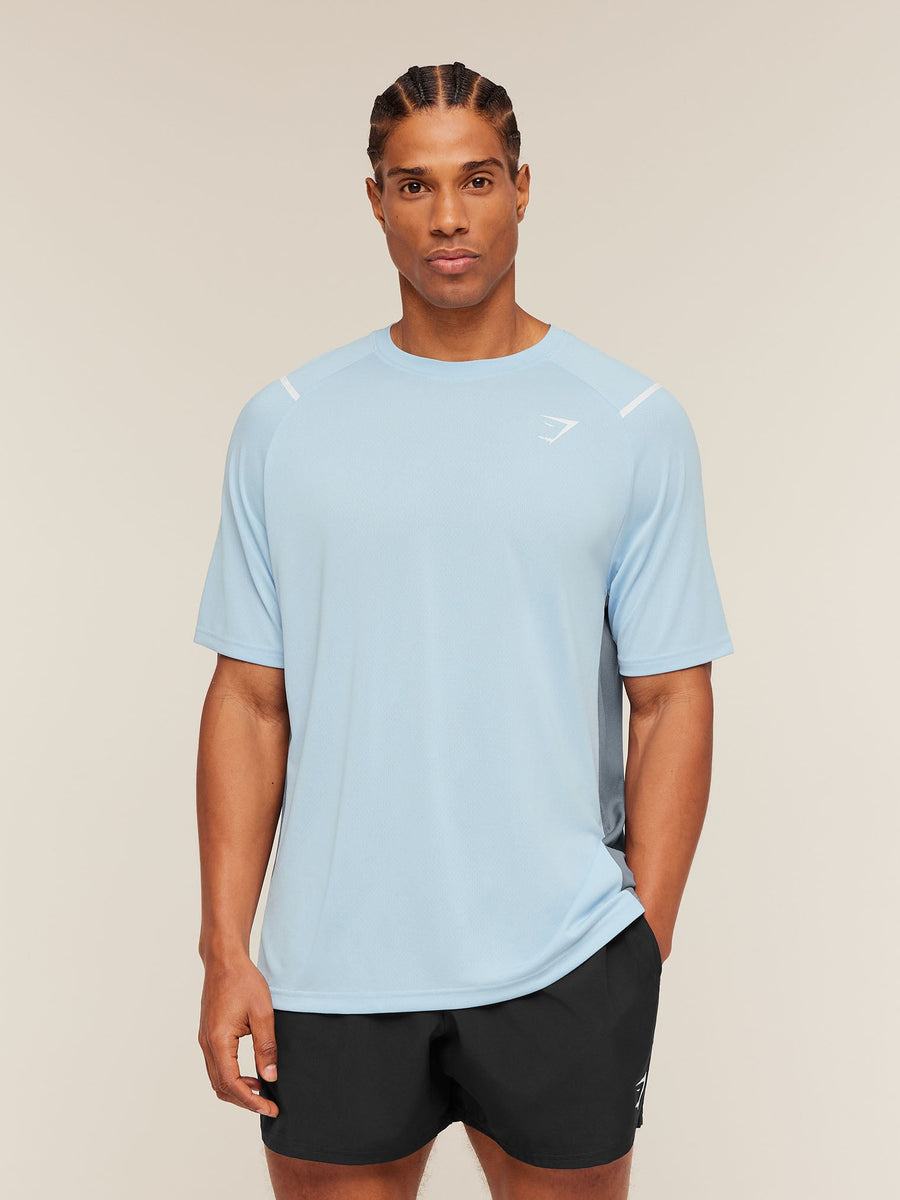 Gymshark Arrival Contrast T-Shirt — Chilled Blue/Iron Blue — 7