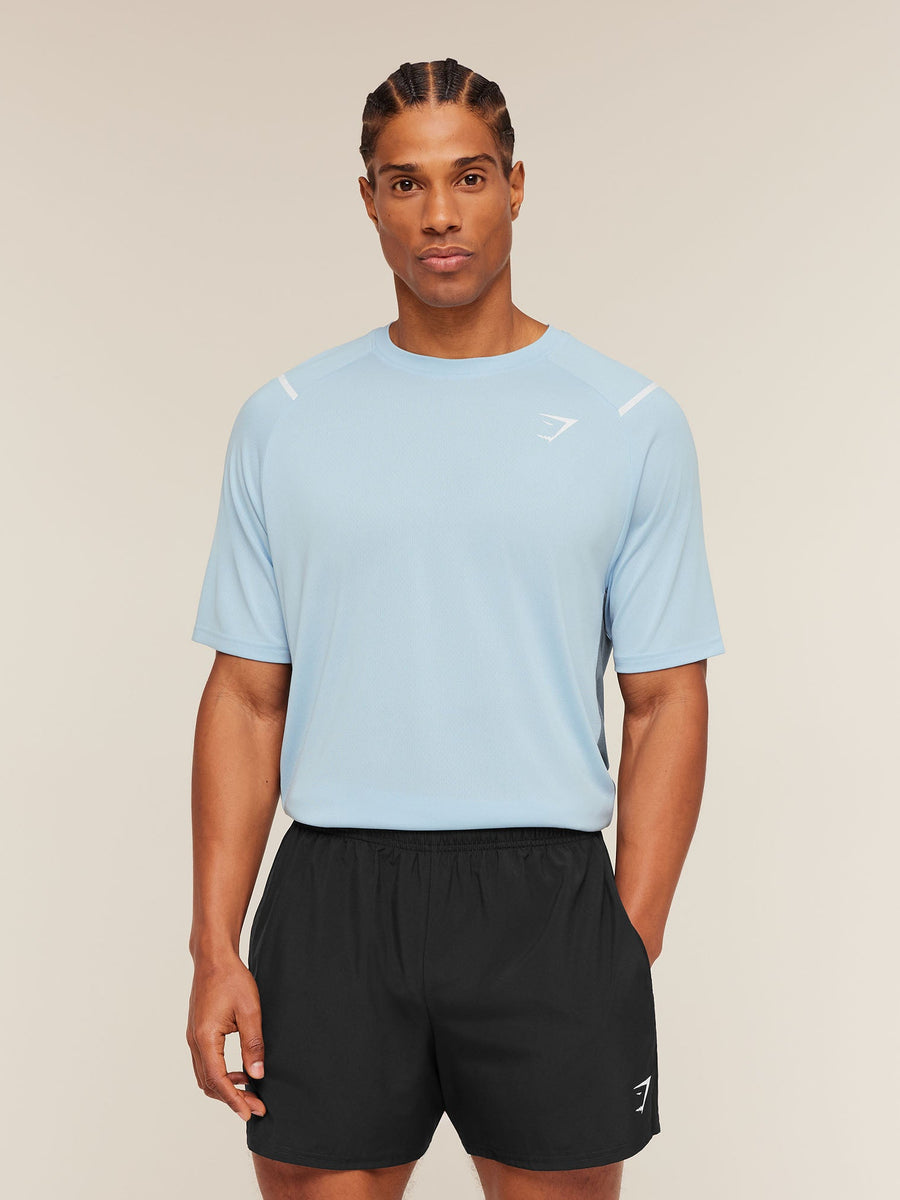 Gymshark Arrival Contrast T-Shirt — Chilled Blue/Iron Blue — 1