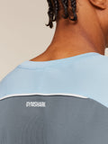 Gymshark Arrival Contrast T-Shirt — Chilled Blue/Iron Blue — 6